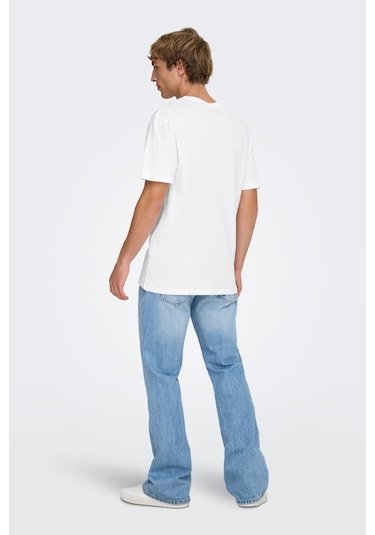 Only & Sons Erkek T Shirt 22025208 Beyaz