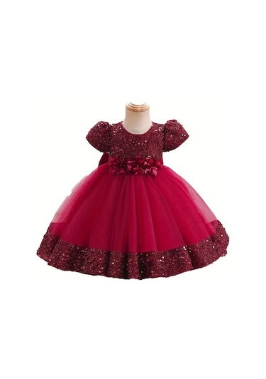 Dharma Çiçek Model Çocuk Abiye - Gösteri Elbisesi - Doğum Günü Kıyafeti Balo Elbise Mezuniyet Elbise A.Yeşil