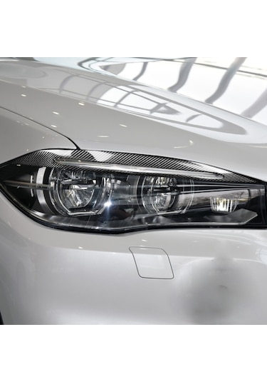 Sones 2 Adet/takım Karbon Fiber Araba Farı Kaş Dekoratif Etiket Bmw X5/f15 2014-2018, Damla Tutkal Versiyonu