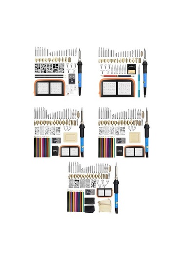 Pyrography Aracı Ahşap Çalışma Yanan Kalem Seti 60w Havya Keski Ucu
