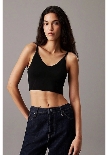 Calvin Klein Rayon Sweater Bralette Siyah