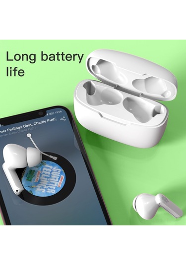 Skycity Y113 Tws Kablosuz Kulaklık: Su Geçirmez, Nois Cancelling, Mikrofonlu, Uzun Pil Ömrü, Ergonomik In-ear Spor Kulaklık Beyaz