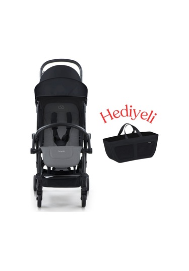 Bumprider Connect 3 Bebek Arabası / Black-Grey Melange Yan Düzenleyici Çanta Hediyeli