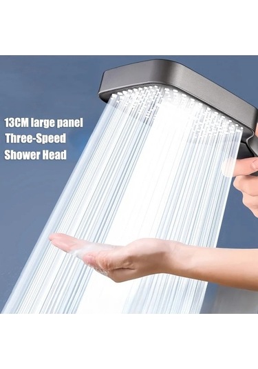 Tongxida Bosphorusboutique Siyah Panel Modu Masajlı Duş, 3 Bölümlü İç Siyah Duş Cm Büyük Başlık Siyah