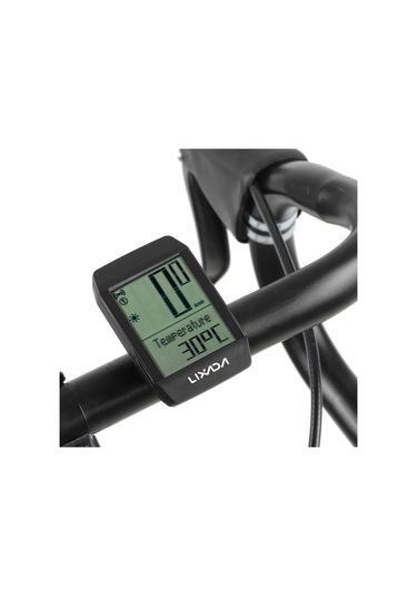 Lixada Kablosuz Bisiklet Bisiklet Bilgisayarı Su Geçirmez Bisiklet Kilometre Sayacı 6 Dil Led İle Siyah