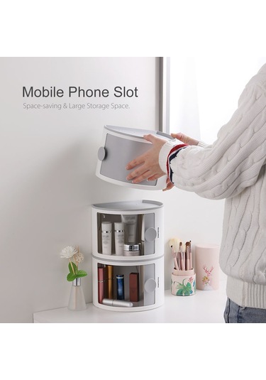 Ximistore9 Siyah Duvar/tezgah Üstü Su Geçirmez Pp Materyalli Çok Amaçlı Makyaj, Havlu Ve Küçük Eşya Saklama Kutusu - 4 Kg Yük Taşıma Kapasitesi Diğer