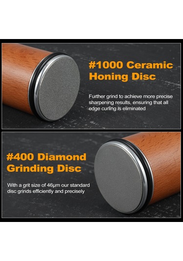 Moveevo Ahşap Ve Metal Bileme Aleti, 2 Adet Zımpara Taşı, 15 Ve 20 Açı, 400 Ve 1000 Kum, Taşınabilir Tasarım