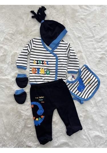 3085 Figürlü 5'li Set Lacivert