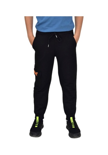 Erkek Çocuk Tek Kargo Cepli Eşofman Altı Bgl-st04630 Siyah