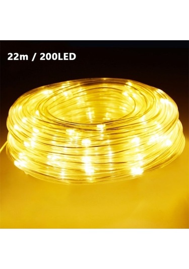 Bahçe Düğün Parti Dekoru İçin 8 Aydınlatma Modlu Işık İpi Warm White 22m 200 Lights Sarı