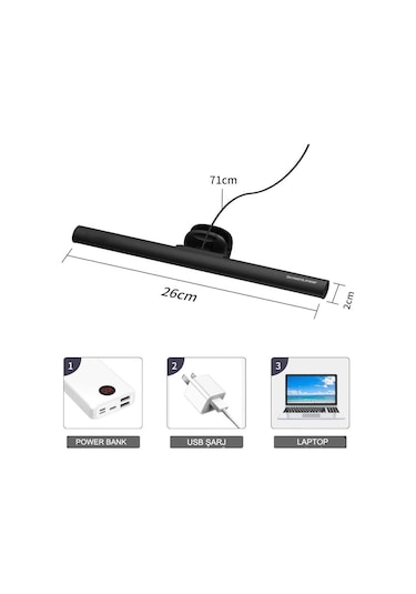 Dailytech Led Kısılabilen Işıklı Çubuk Laptop Pc Bilgisayar İçin