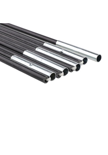 Homyl 2 Parça Fiberglas Kamp Yürüyüş Seyahat 7-bölüm Siyah