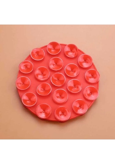 Novahub Jcd Taşınabilir Çift Taraflı Silikon Vantuzlu Telefon Standı Evrensel Araç Navigasyon Braketikırmızı Kırmızı Kırmızı