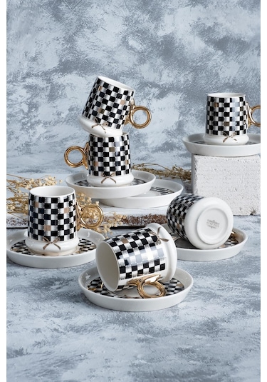 Almond 6 Kişilik Kahve Fincanı Takımı