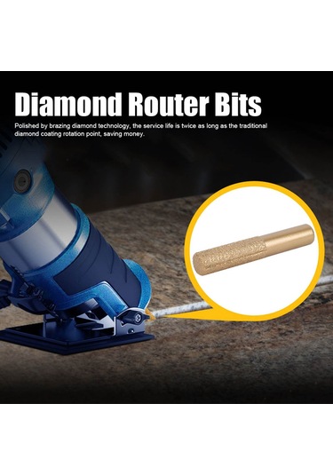 Yifomall Elmas Freze Ucu - Mermer, Kuvars Ve Granit Kenar Kesimi İçin Yüksek Performanslı 12.7 X 13.5 X 75mm