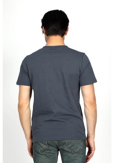 Lee Cooper Marelo Erkek O Yaka T-shırt İndigo-17923-indigo İndigo