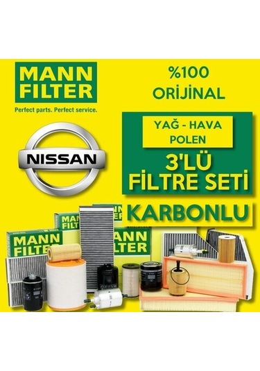 Nissan Juke 1.6 Mann-Filter Filtre Bakım Seti 2011 - 2018 (495330397)