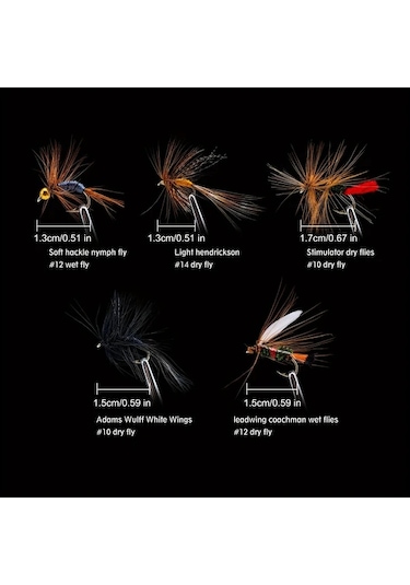 Fochsia Goture 100 Adet Sinek Olta Yemi Kuru Sinek Islak Sinek Streamer Nympha Gercekci Renkli Alabalik Levrek Sazan