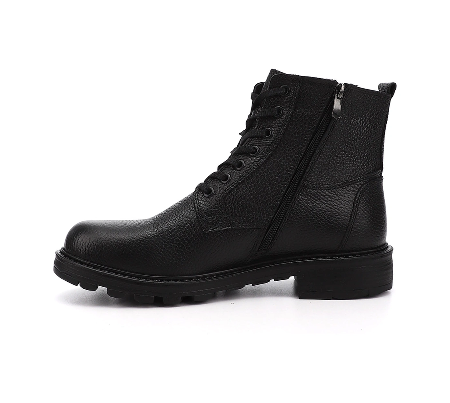 Gönderi R Erkek Siyah Fermuarlı Hakiki Deri Postal Bot Dkmb35431138 Siyah