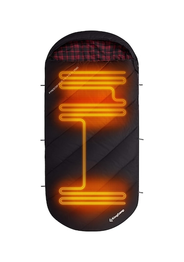 Kingcamp Freespace Heating 250 Isıtmalı Termal Uyku Tulumu Siyah