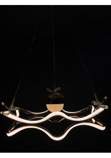 Serçe'den Salon Ve Oturma Odası Led Avize Altın - Gold