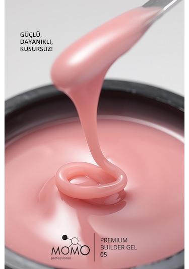 Momo Professional Premium Builder Gel Protez Tırnak Jeli No.05 Şeftali 10 gr