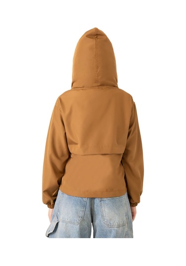 Riverstorm Kadın Taba Su Geçirmez Ve Rüzgara Dayanıklı Kapüşonlu Cepli Çıt Çıtlı Mevsimlik Yağmurluk Taba