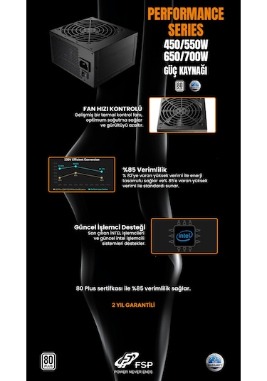 Fsp Performance 550W 80+ Silver Güç Kaynağı
