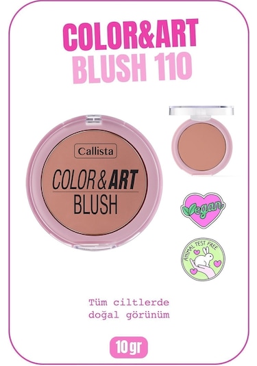 Callista Color Art Blush Toz Allık - 110 Blushing Pink