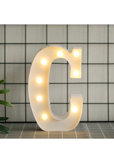 Ins Fotoğraf Aksesuarları Harf Işık Led Tezgah Gece Lambası Harf C Diğer Diğer