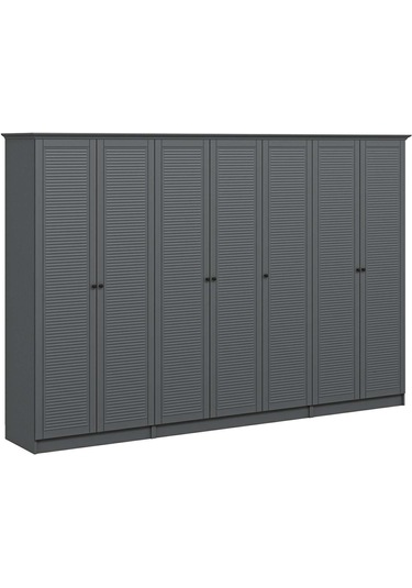 Kale 7 Kapaklı 2ç Taçlı Dolap Antrasit Mebran Panjur Antrasit 210cm Antrasit