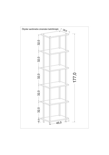 Çevir Kur 45 Cm Atlantik Çam Kitaplık Bd 45 177 29 Cm Atlantik Çam