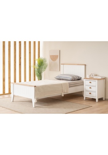 Uren Modern İnci Beyaz Çift Kişilik Karyola