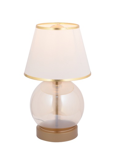 Lampon Beyaz Şapkalı Eskitme Masa Lambası Modern Tasarım Salon-Yatak Odası Abajur Beyaz