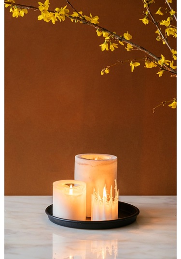 Orta Boy Rustik ve Şık  Country Tarzı Siyah Metal Tepsi