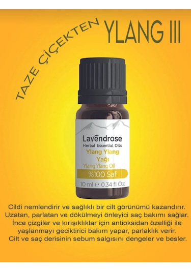 Lavendrose Ylang Ylang Yağı %100 Saf Ve Doğal Bitkisel Gerçek