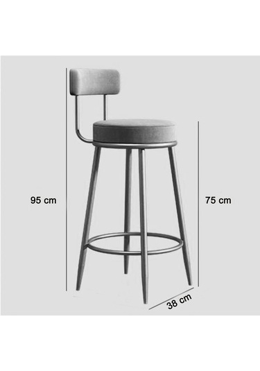 Halley Bar Taburesi Arkalıklı - Siyah Esb