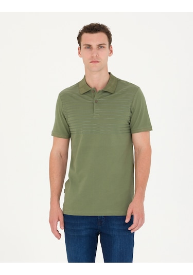 Pierre Cardin Erkek Haki Tişört 50275708-vr027 Haki