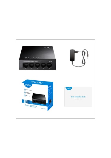 Cudy GS105 5 Port 10/100/1000 M 16K Mac Gigabit Switch