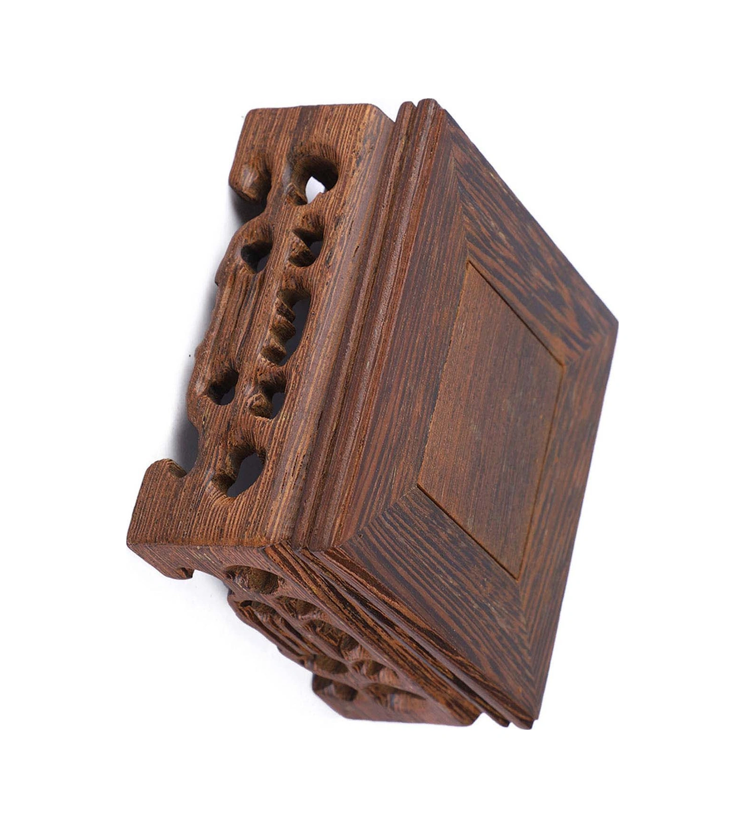 Konesam Ahşap Retro Masaüstü Dekorasyon Tabanı - Vazalar, Fincanlar, Pencereler İçin Pratik Taşınabilir 10x10x3.7 Cm