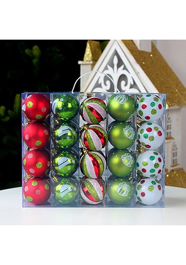 Suntek Ev Kutlamaları İçin 40 Adet Yılbaşı Topu, Dekoratif Paket 29,6x11,8x23,6 Cm