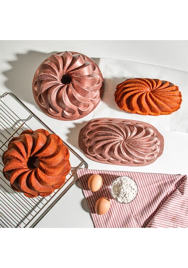 Nehir Sway Rose Gold 2'li Döküm Kek Kalıbı 28,5-24,5 Cm