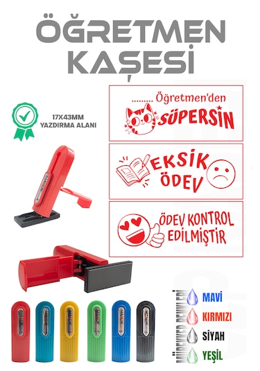 Öğretmen Kaşesi Aferin Kaşesi Cep Kaşesi 3 Lü Set