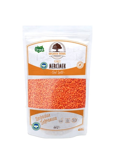 Organik Kırmızı Mercimek 1kg