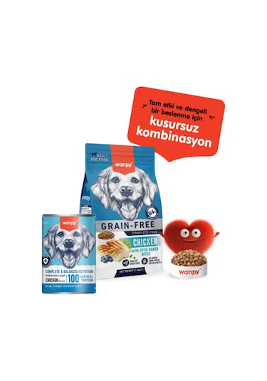 Wanpy Premium Tahılsız Tavuklu Köpek Konservesi 375gr X 12 Adet