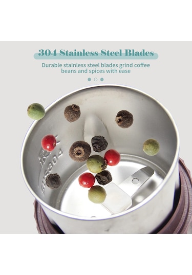 49d4 Elektrikli Kahve Değirmeni Büyük Kapasiteli Paslanmaz Çelik