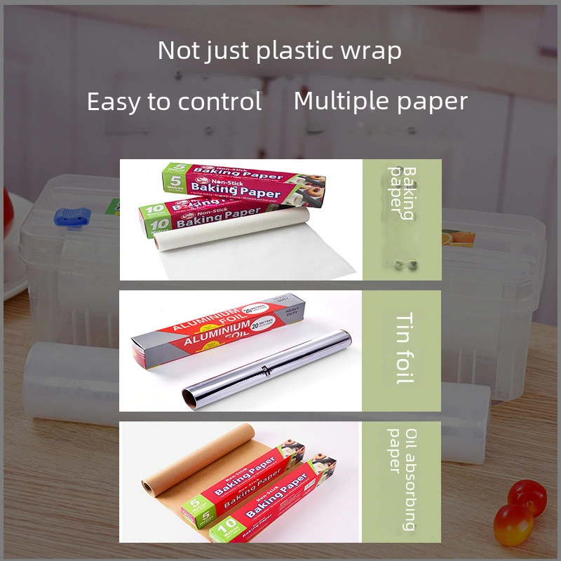 Lemestar Yeni Model Mutfak Fantezi: Çift Yönlü Kayar Bıçaklı, Duvar Montajlı Süper Tutuculu Folyo Kesici Kutusu 35.5x11.5x11.5cm - Ev Ve İş Yeri İçin Diğer