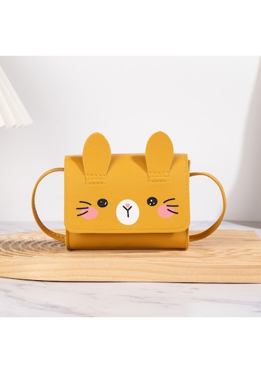 Sevimli Mini Omuz Askılı Bozuk Para Kadın Kız Çocuk Çantası Turuncu