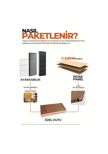 3'lü Metal Ayakkabılık - Antrasit