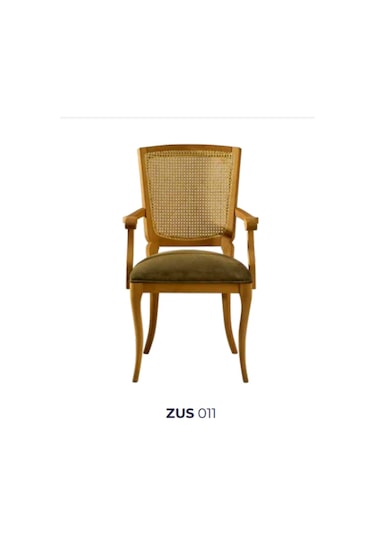 Bengimobilya Sandalye Zus011 Hasır Sırt Model Tam Kolçak Aslan Ayak Baby Face